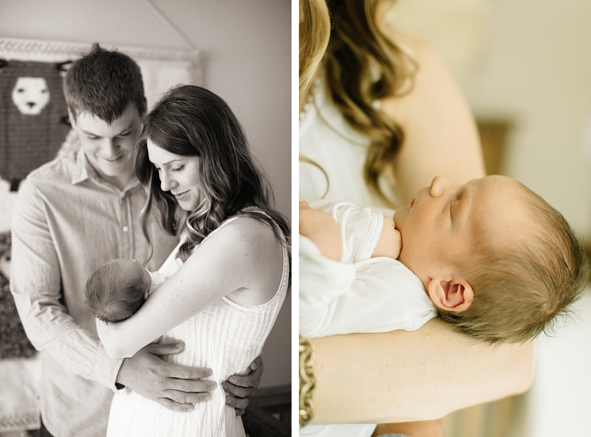 lifestyle home family newborn photography session by golden veil photography midwest north dakota