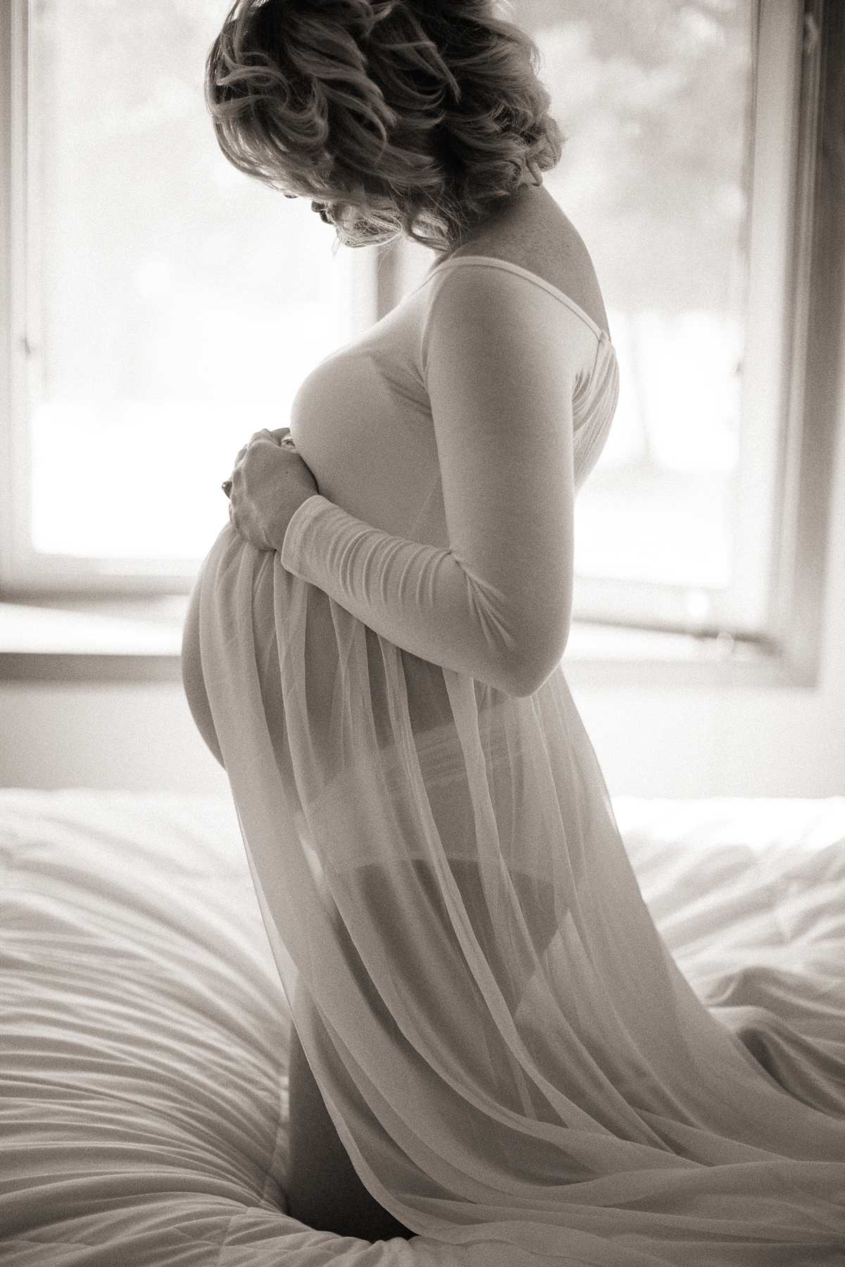 Intimate home maternity photography session lifestyle by Golden Veil Photography Midwest North Dakota