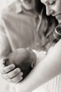 lifestyle home family newborn photography session by golden veil photography midwest north dakota